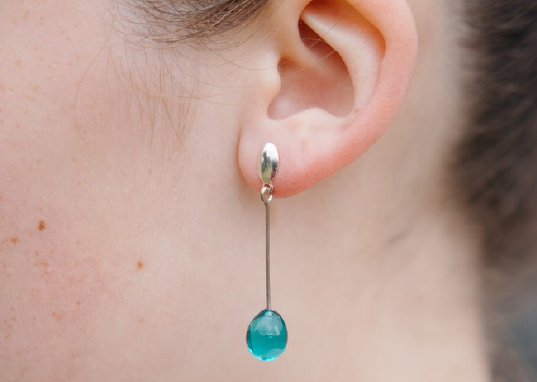boucle-oreille-verre Bijoux artisanaux en Bretagne